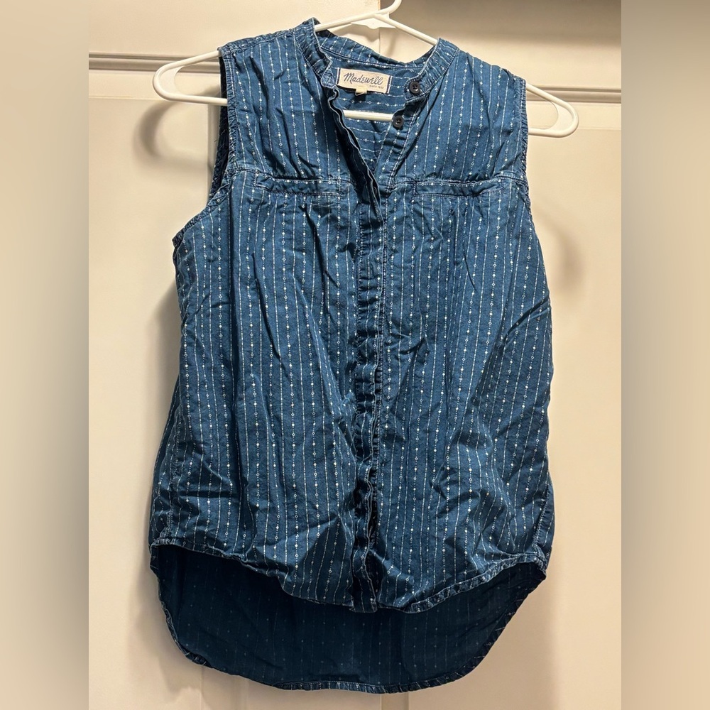 Madewell sleeveless top, size S